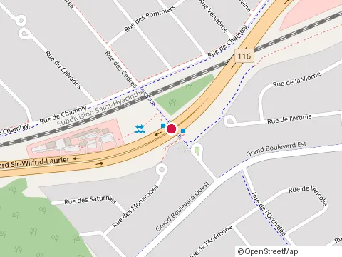 Location of St-Hubert at 2236 boulevard Sir-Wilfrid-Laurier, Saint-Bruno