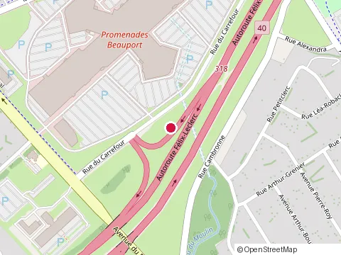 Location of Super C at 3333 Rue du Carrefour, Beauport