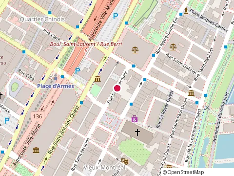 Location of Terrasse Place d'Armes at 55 Rue Saint-Jacques 8E Étage, Montréal