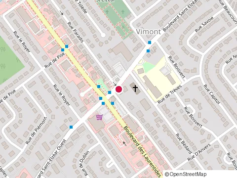 Location of Thaïzone at 1899 Boulevard des Laurentides, Laval
