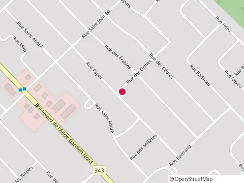 Location of Acier Gaumond at des Rue des Ormes 71, L'Assomption