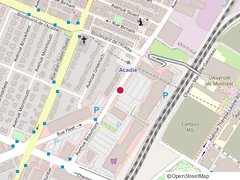 Location of Altasciences Clinical Facility at 1200 Beaumont Ave, Montréal