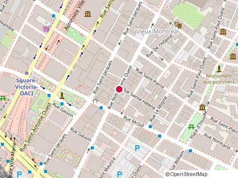 Location of Ambioner Montréal at 360 Rue Notre-Dame O, Montréal