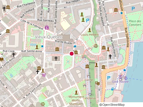 Location of Auberge du Tresor at 20 Rue Sainte-Anne, Québec