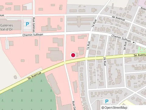 Location of Bâton Rouge Grillhouse & Bar at 1325 3E Avenue, Val-d'Or