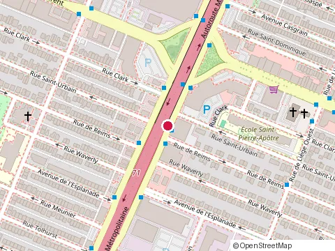 Location of Burger King at 55 boulevard Crémazie Ouest, Montréal