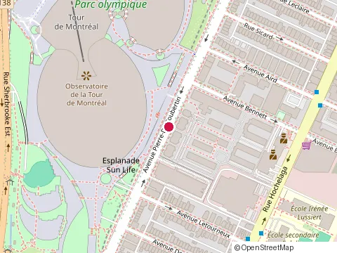 Location of Canary Systems Canada, Inc. at 4360 avenue Pierre-de Coubertin, Montréal