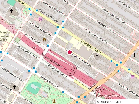 Location of Centennial Academy at Avenue Prud'Homme 3501, Montréal