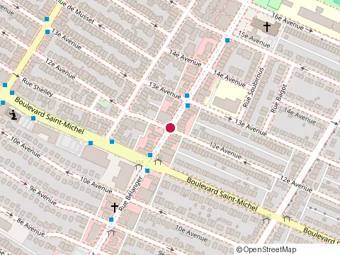 Location of Centre Visuel St-Michel at 3255 Rue Bélanger, Montréal
