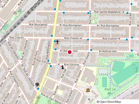 Location of Clinique Communautaire de Pointe-Saint-Charles at 500 Avenue Ash, Montréal