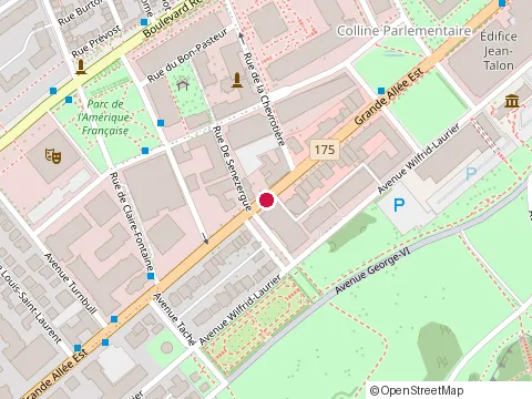 Location of Club Kiwanis at 871 Grande-Allée Ouest, Québec