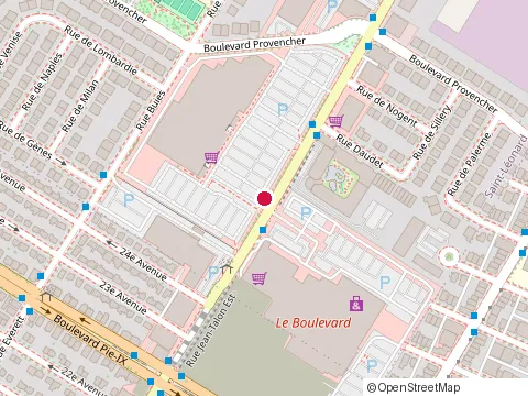 Location of Coco Frutti Jean Talon at 4485 Rue Jean-Talon E, Montréal