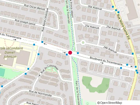 Location of Colonial Elégance at 3800 boulevard du Tricentenaire, Montréal