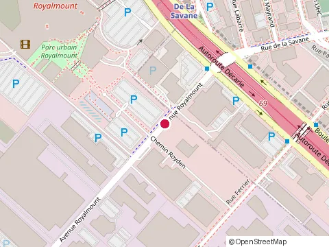 Location of Danar Restauration at 5405 avenue Royalmount, Mont-Royal