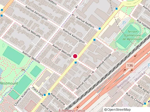 Location of Decarel at 4434 Saint-Catherine St, Westmount
