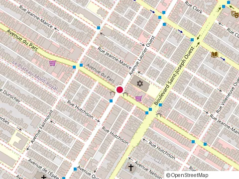 Location of Derome Avocats at 5064 Avenue du Parc, Montréal