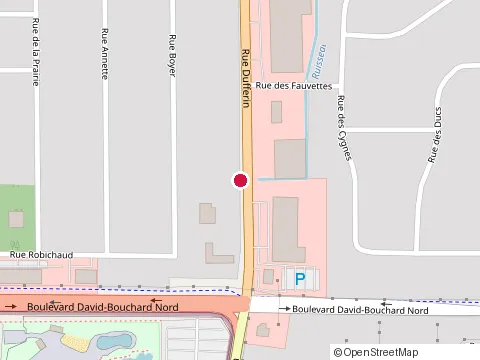 Location of Dubé Loiselle at 583 Rue Dufferin, Granby