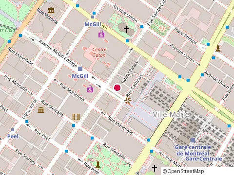 Location of Enoteca Monza Pizzeria Moderna at 1251 Mcgill College Ave, Montréal
