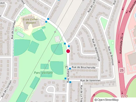Location of Esther-Blondin School at 905 Rue Vaillant, Terrebonne