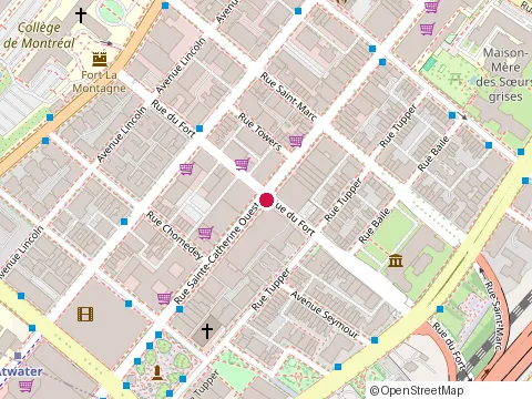 Location of Fuchsia (le) at 2000 Catherine O, Montréal