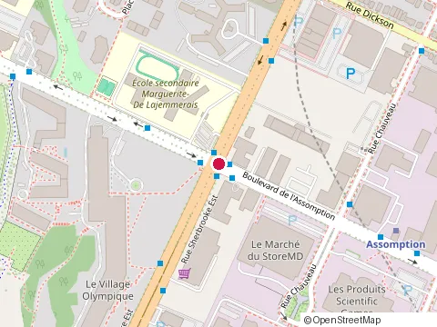 Location of Hôtel Auberge Universel at 5000 Rue Sherbrooke E, Montréal