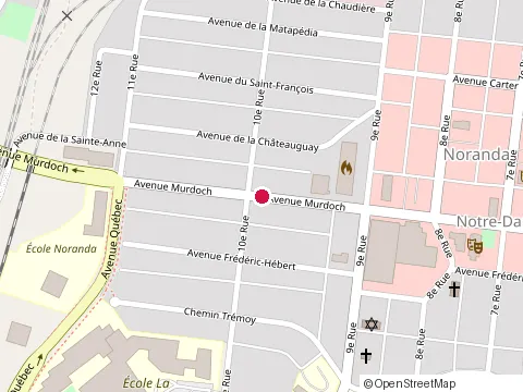 Location of Indemnipro at 243A Avenue Murdoch, Rouyn-Noranda