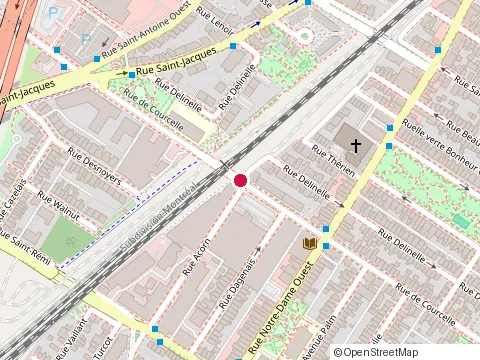 Location of Jim Lund Dental Clinic at 606 Rue de Courcelle, Montréal