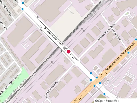 Location of l'Épicier at 11460 Boulevard Armand-Bombardier, Montréal