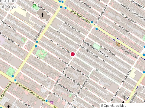 Location of l'Equilibre at Avenue Laval, Montréal