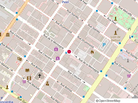 Location of l'Œufrier (de la Montagne) at 1231 Rue de la Montagne, Montréal