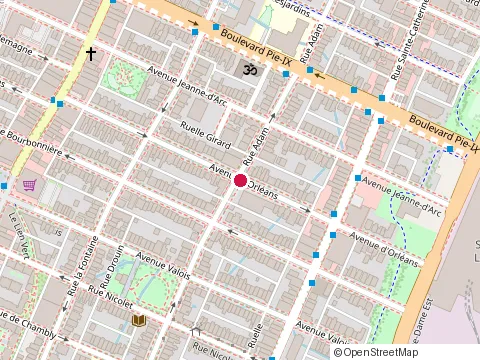Location of le Chic Resto Pop at 3900 Rue Adam, Montréal