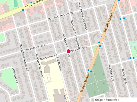 Location of Leopold-Gravel School at 766 Rue St-Paul, Terrebonne