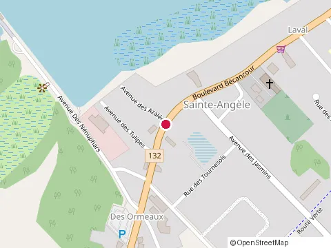 Location of Library de Sainte-Angèle at 14700 boulevard Becancour, Bécancour