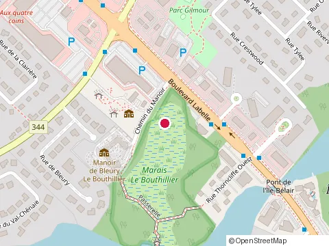 Location of Manoir de Bleury-Lebouthillier at 100 chemin du Manoir, Rosemere