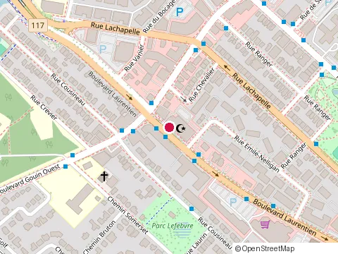 Location of Massage Experts Montréal-Cartierville at 12344 boulevard Laurentien, Montréal