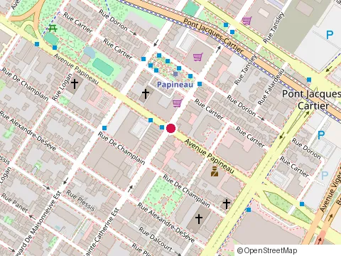 Location of Mcdonald'S at 1703 Rue Sainte-Catherine Est, Montréal