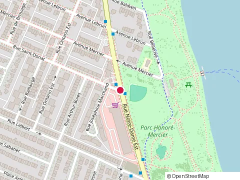 Location of Metro at 8355  Rue Notre-Dame East, Montréal