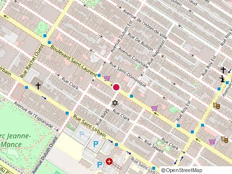 Location of Moishe'S Steak House at 3961 boulevard Saint-Laurent, Montréal