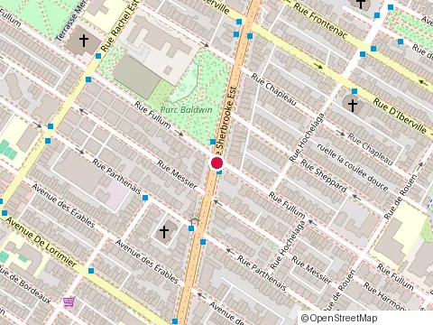 Location of Painting Chop Montreal at 2271 Sherbrooke E, Montréal