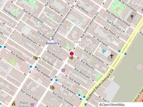 Location of Pizzeria Bros (Village) at 1205 Rue Sainte-Catherine E, Montréal