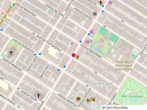 Location of Pizzéria No.900 - Bernard at 1248 Bernard Ave, Outremont