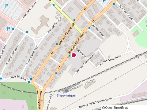 Location of Poulet Rouge at 1483 avenue Saint-Marc, Shawinigan