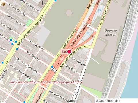 Location of Restaurant la Mise au Jeu at 1275 Rue Saint-Antoine O, Montréal