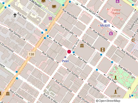 Location of Ryu at 1474 Peel St, Montréal
