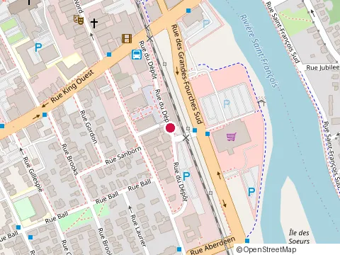 Location of Siboire Dépôt at 80 Rue du Dépôt, Sherbrooke