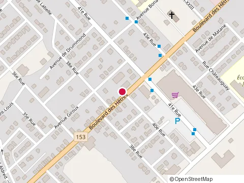 Location of Super C at 1492 41E Rue, Shawinigan