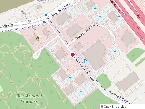 Location of Systra International Bridge Technologies at 440 Boulevard Armand-Frappier, Laval