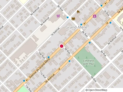 Location of Abris Lacombe at 891 avenue de Grand-Mère, Grand-Mère