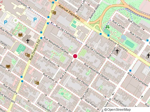 Location of Achat at 1503 Rue la Fontaine, Montréal