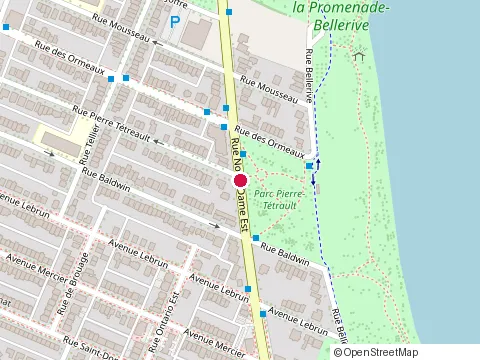 Location of Action Calfeutrage Inc. at 8607 Notre-Dame St. East, Montréal